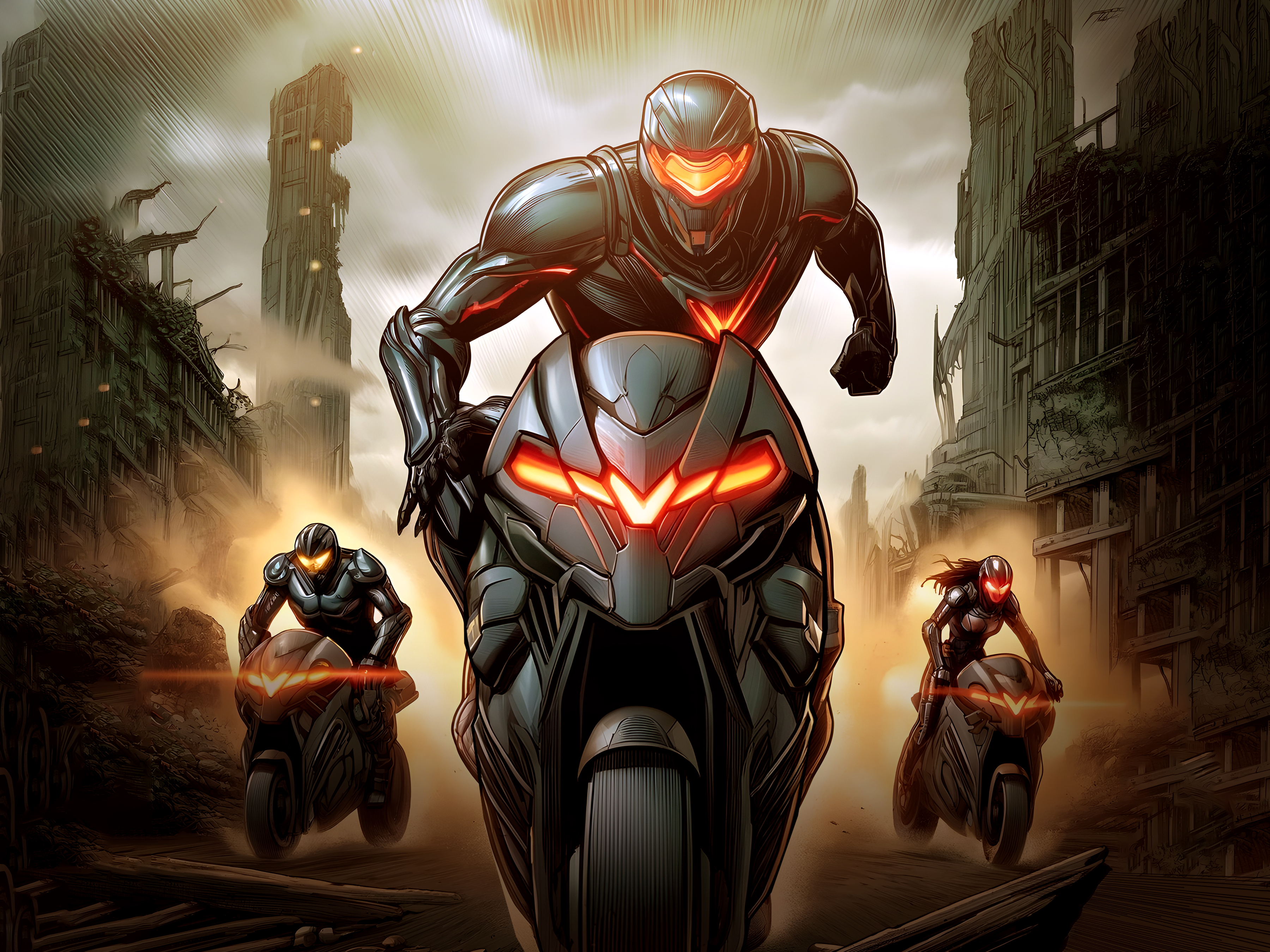 Xylan Warriors on Motorbikes